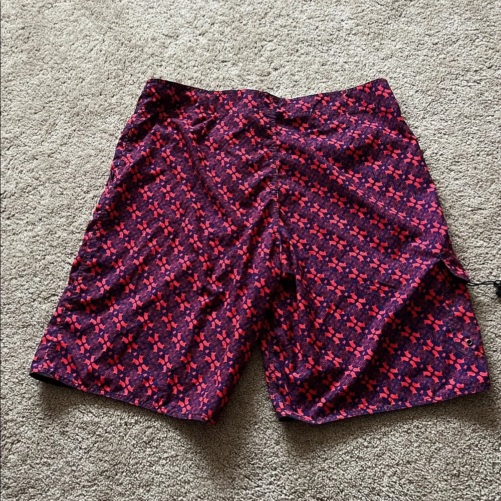 Navy and Red Men’s Crook & Castles Board Shorts Size 42